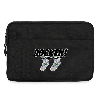 Socken! Was denn sonst? - Laptoptasche 13" - Schwarz - Vorne