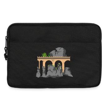 idée cadeau bastei saxe suisse montagnes - Sacoche pour ordinateur portable 13 pouces - noir - Devant
