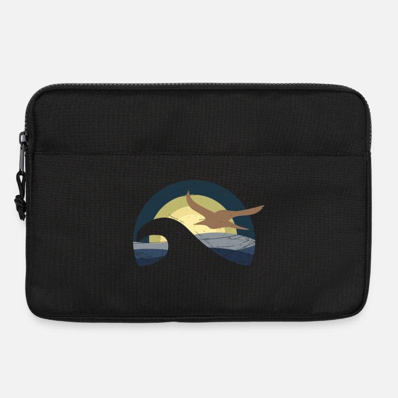 Möwe am Meer - Laptoptasche 13" - Schwarz