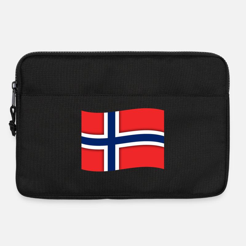 Norwegische Flagge - Laptoptasche 13" - Schwarz