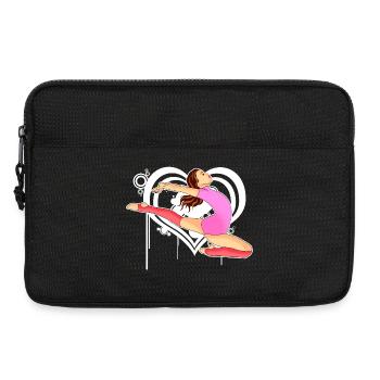 Gymnastique - Gymnaste - Athlétisme - Sacoche pour ordinateur portable 13 pouces - noir - Devant