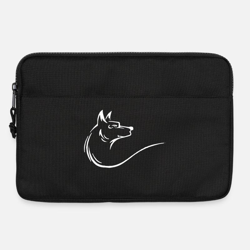 Ein schöner Wolf - minimalistisch - Laptoptasche 13" - Schwarz