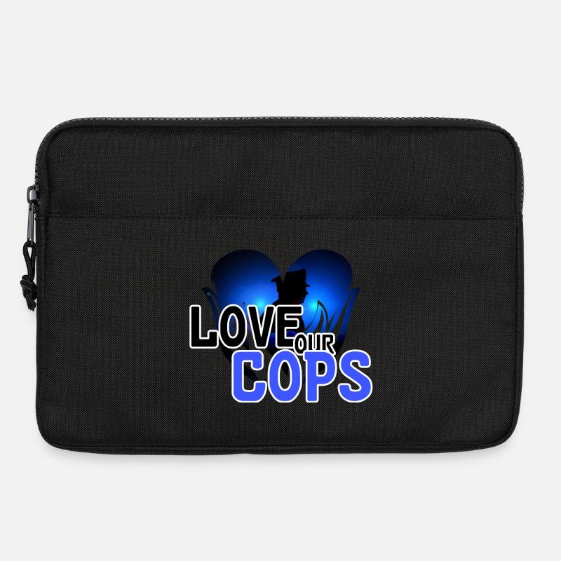 Liebe Polizei Polizist Spruch Beruf - Laptoptasche 13" - Schwarz