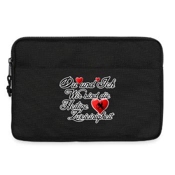 Liebe Valentinstag Ehe Paare Hochzeit Spruch - Laptoptasche 13" - Schwarz - Vorne