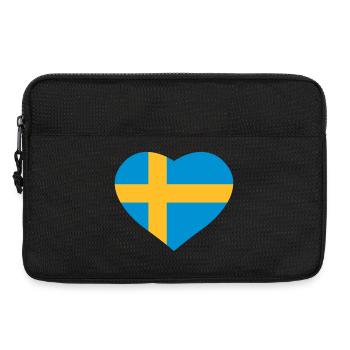 Schweden-Herz - Laptoptasche 13" - Schwarz - Vorne