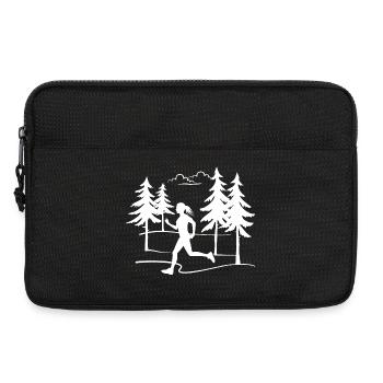 Coureuse Jogging marathon course en forêt course tout-terrain - Sacoche pour ordinateur portable 13 pouces - noir - Devant
