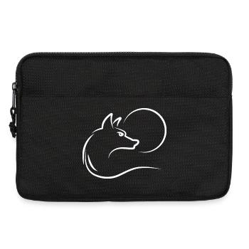 Wolf at full moon - Laptop bag 13" - black - Front