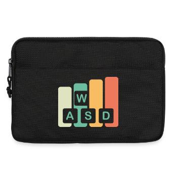 keys wasd gaming gift retro gamer icon Logo icon - Laptop bag 13" - black - Front