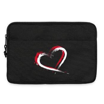 Indonésie drapeau du coeur - Sacoche pour ordinateur portable 13 pouces - noir - Devant