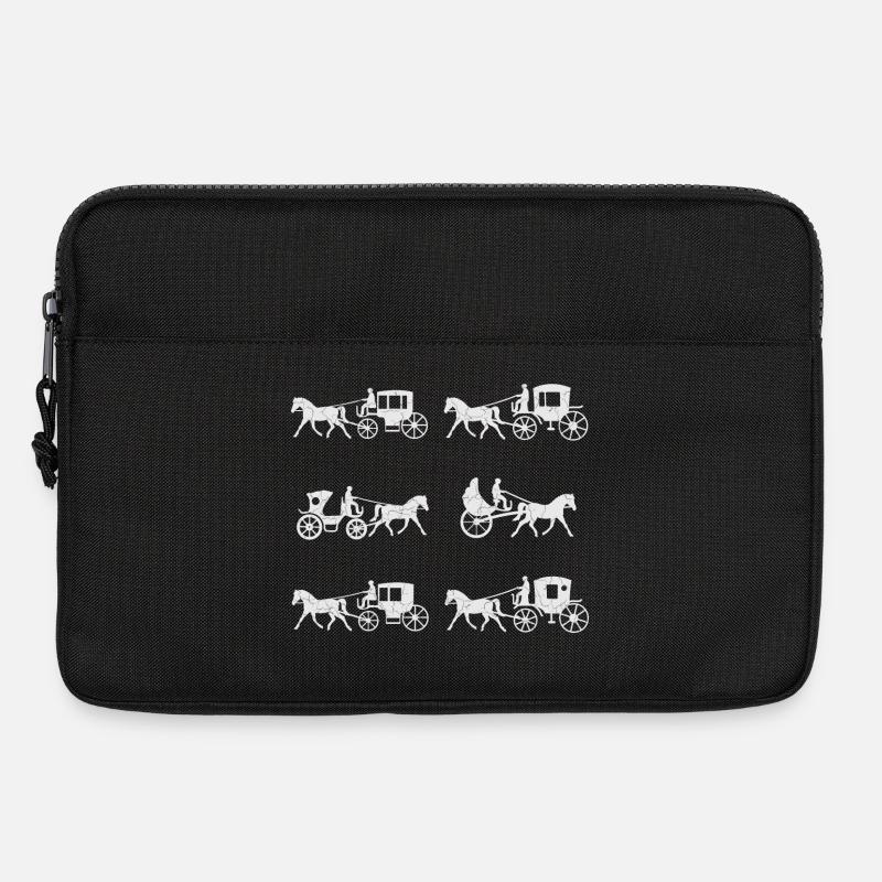 Kutsche mit Kutscher - Laptoptasche 13" - Schwarz