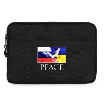 PAIX Russie Ukraine Colombe de la Paix blanc - Sacoche pour ordinateur portable 13 pouces - noir - Devant