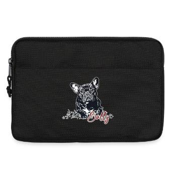 Bully - cute French bulldog - Laptop bag 13" - black - Front