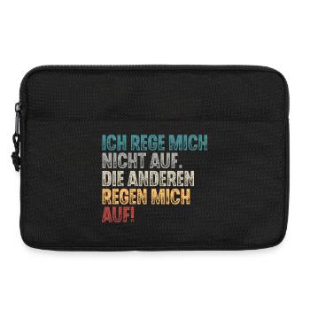 Ich Reg Mich Nicht Auf Die Anderen Regen Mich Auf - Laptoptasche 13" - Schwarz - Vorne
