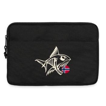Norwegen Angeln Angler Angeltour - Laptoptasche 13" - Schwarz - Vorne