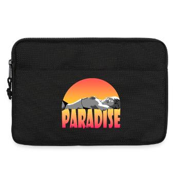 Sunset Beach Girl Beachwear Design - Laptop bag 13" - black - Front