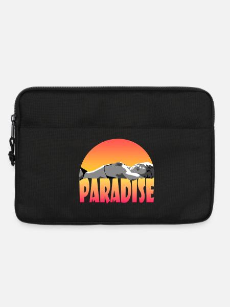 Sunset Beach Girl Beachwear Design - Laptop bag 13" - black