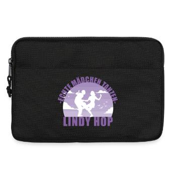Echte Mädchen tanzen Lindy Hop Geschenk - Laptoptasche 13" - Schwarz - Vorne
