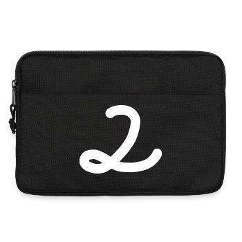2 Numéro deux blanc - Sacoche pour ordinateur portable 13 pouces - noir - Devant