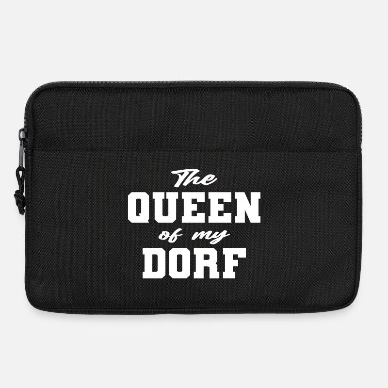 Königin im Dorf lustiger Spruch - Laptoptasche 13" - Schwarz