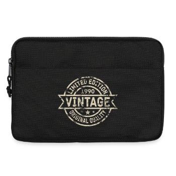 1990 Born Birthday Year of birth vintage - Laptop bag 13" - black - Front
