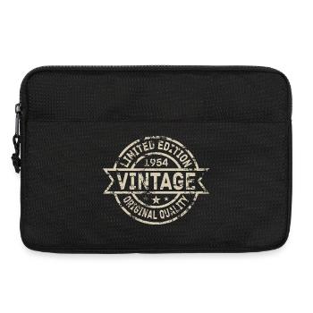 1954 Born Birthday Year of birth vintage - Laptop bag 13" - black - Front