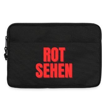 Rote Typografie Blickfang - Laptoptasche 13" - Schwarz - Vorne