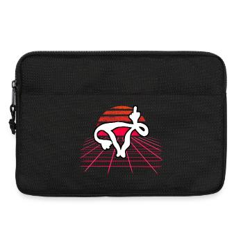 Fuck You Uterus - Uterus Retro Wave Sunset - Sacoche pour ordinateur portable 13 pouces - noir - Devant