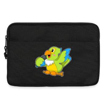 Papagei Sänger Mikrofon Singen - Laptoptasche 13" - Schwarz - Vorne