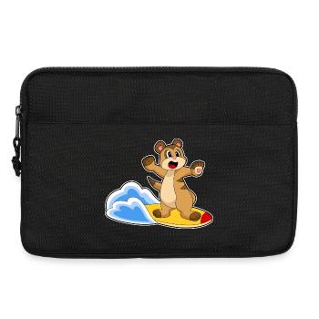 Été de surf sur planche de surf sur suricate - Sacoche pour ordinateur portable 13 pouces - noir - Devant