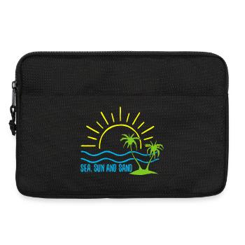 Mer, soleil et sable - Sacoche pour ordinateur portable 13 pouces - noir - Devant
