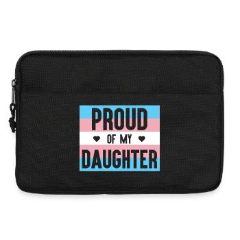 LGBT Pride Month - Proud of My Trans Daughter - Laptop bag 13" - black - Front