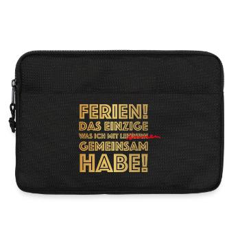 Schule, Lehrer, Ferien - Laptoptasche 13" - Schwarz - Vorne