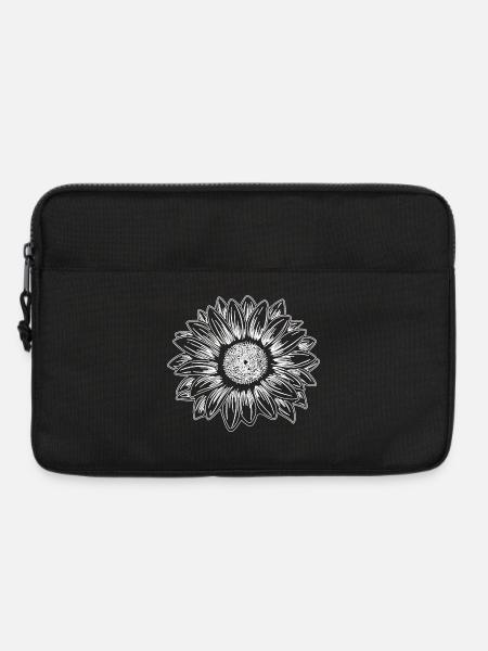 Sonnenblumen Design - Laptoptasche 13" - Schwarz