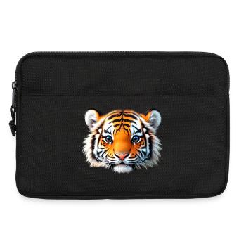 Tiger Baby Head - Laptop bag 13" - black - Front