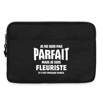 fleuriste, j'aime les fleurs - Sacoche pour ordinateur portable 13 pouces - noir - Devant