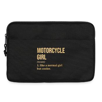 Motocyclisme Fille Drôle Dire - Sacoche pour ordinateur portable 13 pouces - noir - Devant