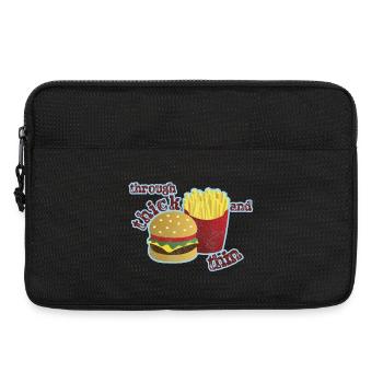 Burger with fries - Laptop bag 13" - black - Front