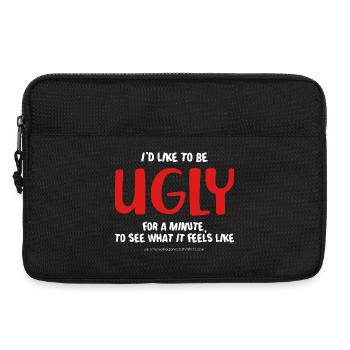 I'd like to be ugly - Laptop bag 13" - black - Front