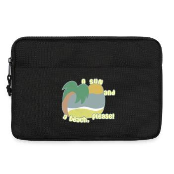 Sun and Beach - Laptop bag 13" - black - Front