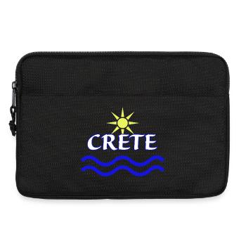 Conception de logo Soleil et mer Crète - Sacoche pour ordinateur portable 13 pouces - noir - Devant