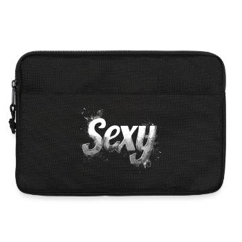 Sexy (lettrage métallique) - Sacoche pour ordinateur portable 13 pouces - noir - Devant
