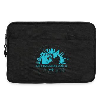 Abenteuer Weltreise Design - Laptoptasche 13" - Schwarz - Vorne