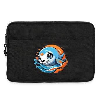 Mignon bébé phoque - Sacoche pour ordinateur portable 13 pouces - noir - Devant