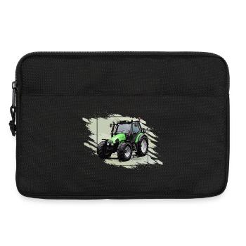Kleiner grüner Traktor - Laptoptasche 13" - Schwarz - Vorne