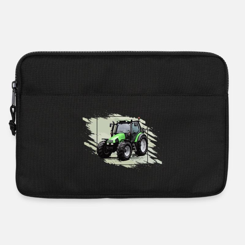 Kleiner grüner Traktor - Laptoptasche 13" - Schwarz