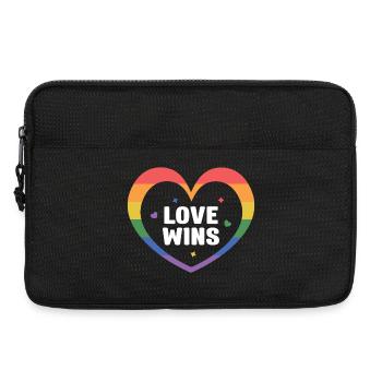 LGBTQ Pride Month - Love Wins - Laptop bag 13" - black - Front