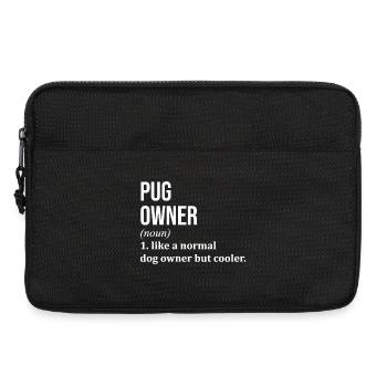 Mops Mops Mops - Laptoptasche 13" - Schwarz - Vorne