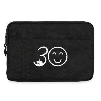 30. Geburtstag - Laptoptasche 13" - Schwarz - Vorne