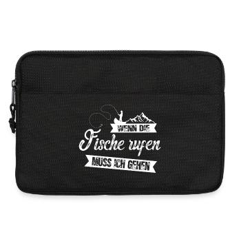 Wenn die Fische rufen muss ich gehen - Laptoptasche 13" - Schwarz - Vorne