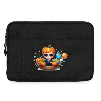 Citrouille garçon avec lunettes de soleil Halloween - Sacoche pour ordinateur portable 13 pouces - noir - Devant